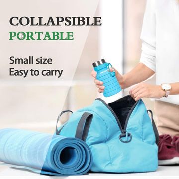 China Customized Logo ECO BPA Free Silicone Foldable Sports Collapsible ...