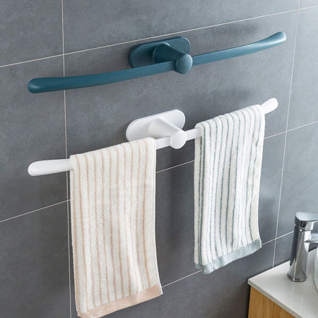 Bathroom plastic Storage holders wall mounted Storage racks Adhesive Metal Towel rack supplier