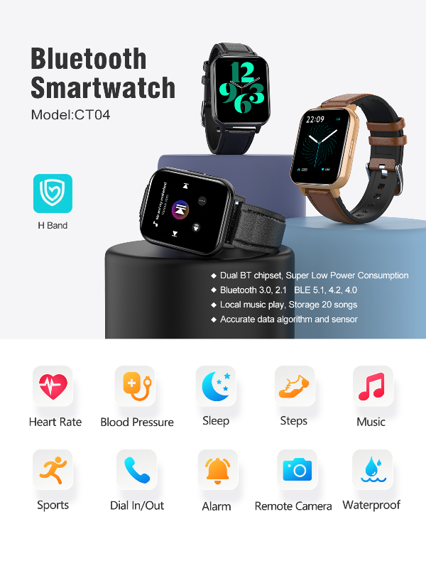 Kingstar Smart Watch, 1.69'' Touch Screen Smart Watches for Men Women IP67 Waterproof Smartwatch Fitness Tracker Watch with Heart Rate/Sleep Monitor