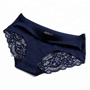 Lace Panties Soft Breathable Briefs Women Low Waist Hollow Out Ice Silk  Underwear Ladies Panties