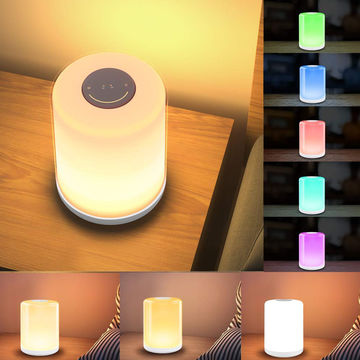Lampe de chevet LED pour enfants, lampe de chevet d'hôtel avec variateur tactile, veilleuse à changement de couleur RVB