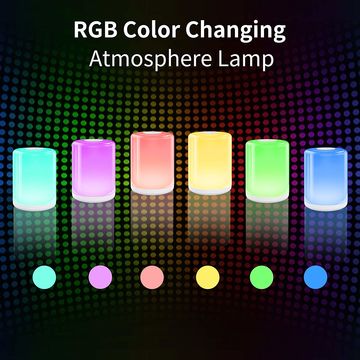 Lampe de chevet LED pour enfants, lampe de chevet d'hôtel avec variateur tactile, veilleuse à changement de couleur RVB