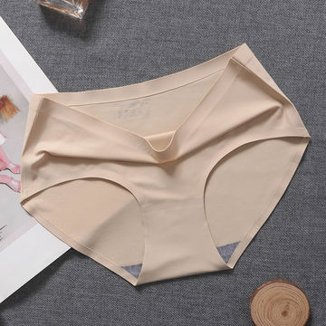 Pack of 2-Woman Ice Silk Mid-Waist Laser Cut Underwear
