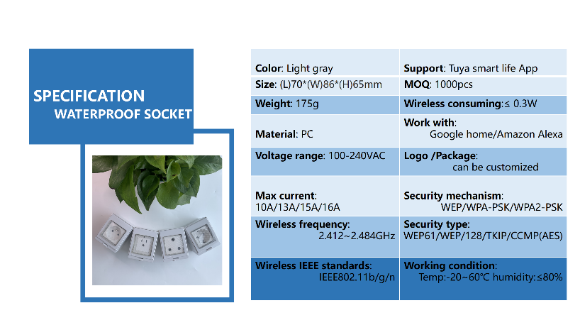 China Ip55 Outdoor Wifi Socket Remote By Tuya App Waterproof Socket 100 240v Uk Eu Us Fr Standard On Global Sources Waterproof Socket Smart Socket Wifi Socket