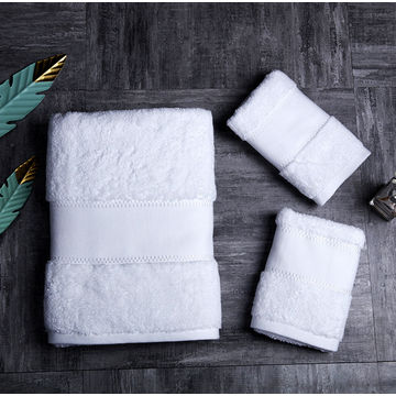 Thicken Bath Towel For Adults 100% Cotton Pure White Heavy Terry Absorbent  Hand Face Towel For Bathroom and 5 Star Hotel