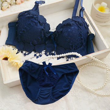 Lovely Girls Women's Lace Bra Panty Sets Cute Underwire Push Up Lace Lingerie  Sets - Buy China Wholesale Bra $5.59
