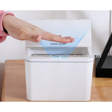 Buy Wholesale China Mini Office Desk Touchless Automatic Trash Can Box With  Foldable Lid Usb Plastic Desktop Trash Bin & Automatic Trash Cans at USD  5.56