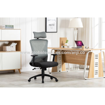 Sytas Ergonomic Office Chair, High Back Desk Chair Computer Task Mesh Chair  with Adjustable Headrest, Arms and Lumbar Support, for Modern Office and  Home 