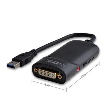 China USB 3.0 to DVI Adapter for Laptop/PC Supports DP VGA Monitor CE ...