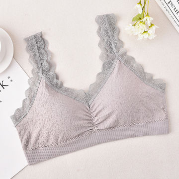 Buy Wholesale China Summer Underwear Women Solid Color Lace Camisole Bra &  Sport Bra at USD 1.2
