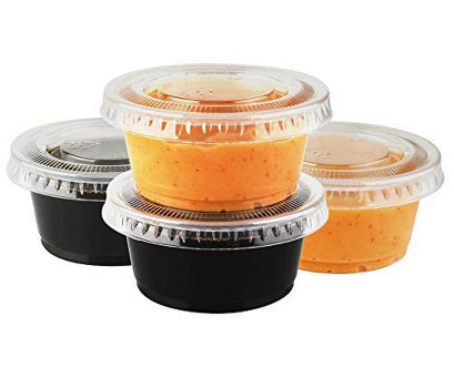 1000 Pack Jelly Shot Cups with Lids Plastic Small Containers Portion Cups  Disposable Souffle Cups Sauce Cups Salad Dressing Container Plastic Food