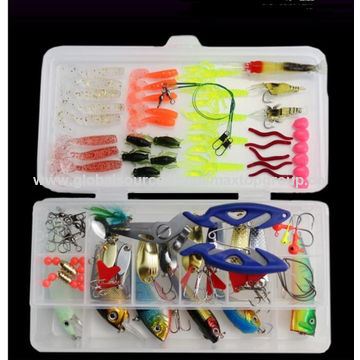 Fishing Tackle Set,PortableFun Fishing Baits Kit Lots with Free Tackle  Box,for Freshwater Trout Bass Salmon 