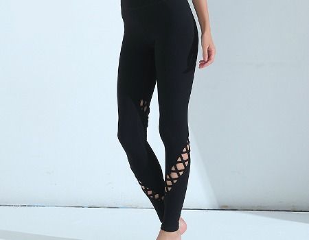 Buy Wholesale China High Quality Nylon No See Through Black Leg Stitching  Gym Pants Fitness Wear Yoga Leggings & Yoga Pants Work Out Pants at USD  10.32