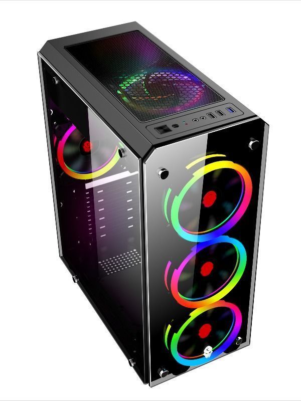 What is MID Tower Gaming PC Anime Computer CaseHot Sale ATX Gaming Case  Computer Parts Computer PC Case with Great Tempered Glass  DesignSpecialShaped Cool RGB Fans