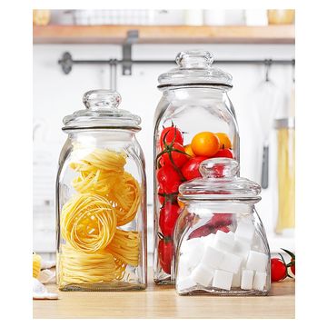 DISCOUNT PROMOS Mason Jars with Lids 16 oz. Set of 10, Bulk Pack - Glass  Jars for Overnight Oats, Candies, Fruits, Pickles, Spices, Beverages -  Clear