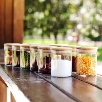 Buy Wholesale China Glass Jars Set,upgrade Spice Jars With Wood