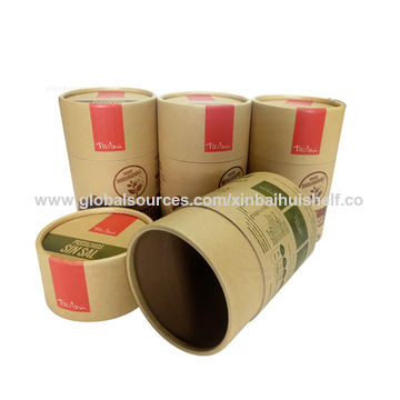 China Cardboard Paper Tube Kraft Cylinder Tube Foil Lined Container Tea ...