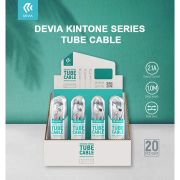China Devia 20pcs set cables display stander,tube micro usb type c fast ...