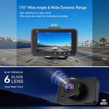 Car Dash Cam Wifi USB 2 In 1 1080P 170 Degree Wide Angle Dash