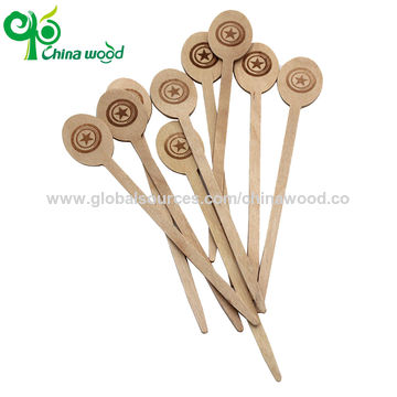 50/100pcs Disposable Stir Sticks Natural Wooden Tea Coffee Stirrers Shop  Cafe Supplies Dinerware Sets Kitchen