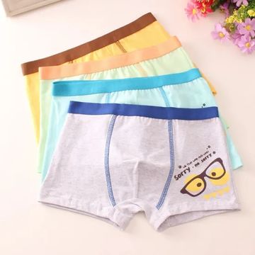Boys Kids Cartoon Underwear With Cute Printing Cotton Spandex