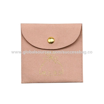 China Factory Microfiber Jewelry Pouches, Foldable Gift Bags, for