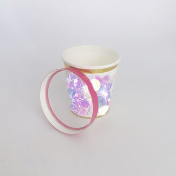 China Hot sell white kraft paper cups Christmas gift box with paper lid ...