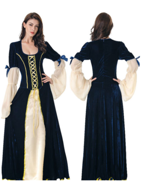 Vestido de Cosplay Retro Medieval para mujer, Disfraces de Halloween,  Palacio, fiesta de carnaval, disfraz de