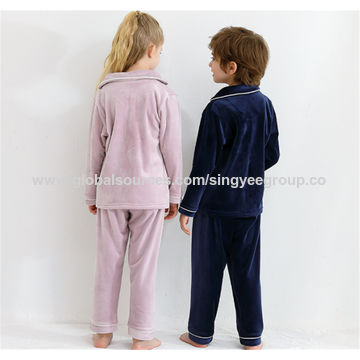 Children's Pajamas Fleece Tracksuit Suit Boys And Girls Pajamas