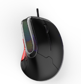 China 2.4G+BT5.1+RGB light Rechargeable mouse The Mouse can swing on ...