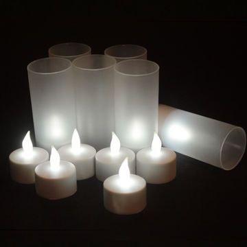 Bougies LED 12-15 heures rechargeables 12 pcs, bougies sans flamme et  sûres, bougie