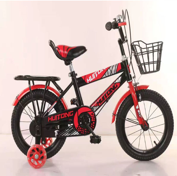 OHMG Vélo Enfant 12/14/16 Pouces – VTT Acier Carbone, Freins Avant/Arrière, Sellier Réglable, Roues Auxiliaires – Pour Garçon Et Fille De 2 à 8 Ans