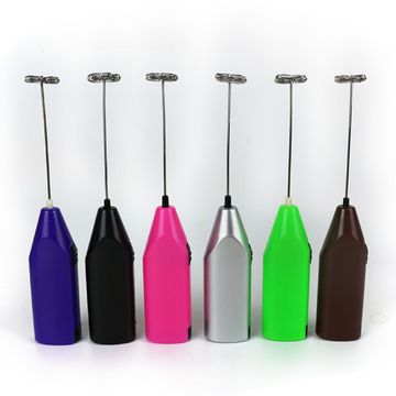 Milk Coffee Frother Handheld Foamer Whisk Mixer Stirrer Electric Mini Egg Beater Black, Size: 20.5 x 3.5 x 2.5cm