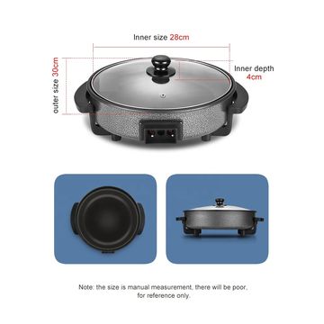 Buy Wholesale China Tower Multifunction Round Non-stick Cooking Electric  Pizza Pan With Glass Cover For Cooking & Round Non-stick Cooking Electric  Pizza Pan at USD 6.5