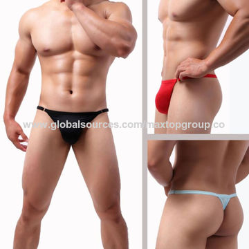 Calzoncillos tipo tanga para hombre, ligeros, elásticos, mini exóticos, con espalda en T