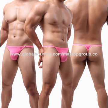 Calzoncillos tipo tanga para hombre, ligeros, elásticos, mini exóticos, con espalda en T