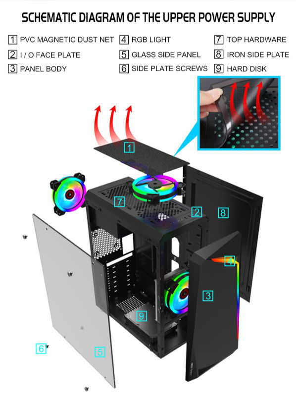 China Wholesale desktop custom glass btx plexiglass with fan desktop ...
