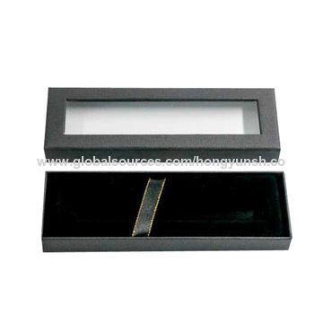 Window Cardboard Pen Box - Black