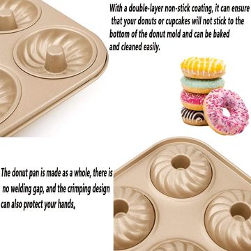Discount.Home Donut Mold, 8-Cavity Non-Stick Silicone Donut Pan, Doughnuts  Baking Pan for Donuts/Bagels/Muffins & Other Delicacies, Red 