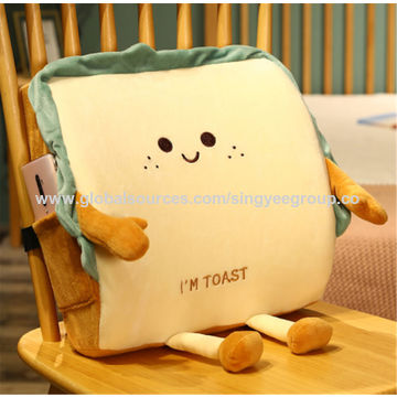 Simulation Toast Bread Cushion Stuffed Memory Foam Bread Seat