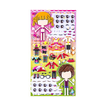 Puff Doll Diy Dressing Show Foam Stickers Cute - Temu