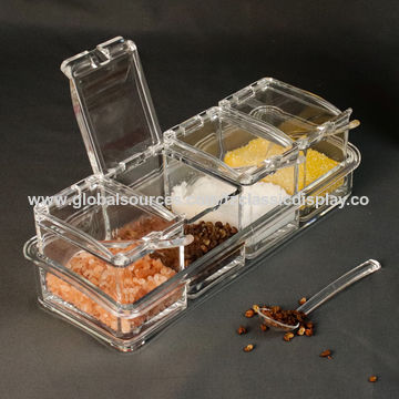Snorda Seasoning Storage Box,4 Compartments In 1, Seasoning Storage