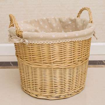 Grand panier linge rotin naturel