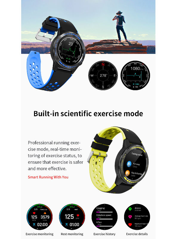 China GPS Recording Tracker Smart Watch M7 360Mah Large Battery Smart