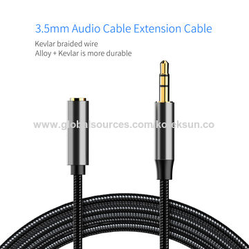 Câble D'extension Audio 3.5mm Avec Contrôle De Volume - Longueur 30cm, Mâle-femelle, Pour Smartphone, PC, Enceintes