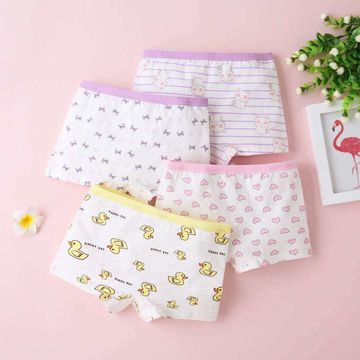 Girls' Cotton Underwear Children Shorts Triangle Baby Flat Corne Baby 4-Set  Underpants - China Underwear and Children Wear price