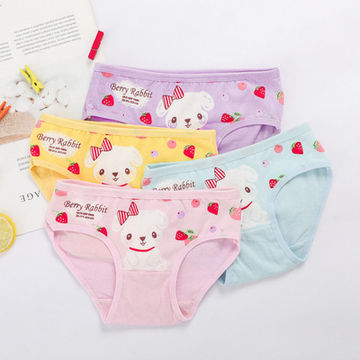 Sweet Pure Color Young Girls Underwear Panty Cotton Briefs - China