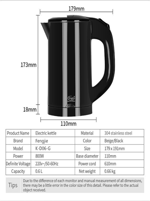 China Travel Electric Kettle accurate temperature control and 304