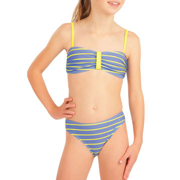 Maillot De Bain 3 Pièces Pour Fille 8-14 Ans – Bikini Haut + Slip + Short De Bain