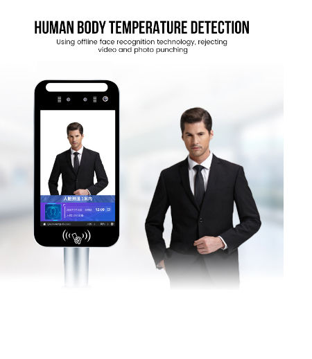 China Non-contact Body Face Recognition System Temperature Measuring ...